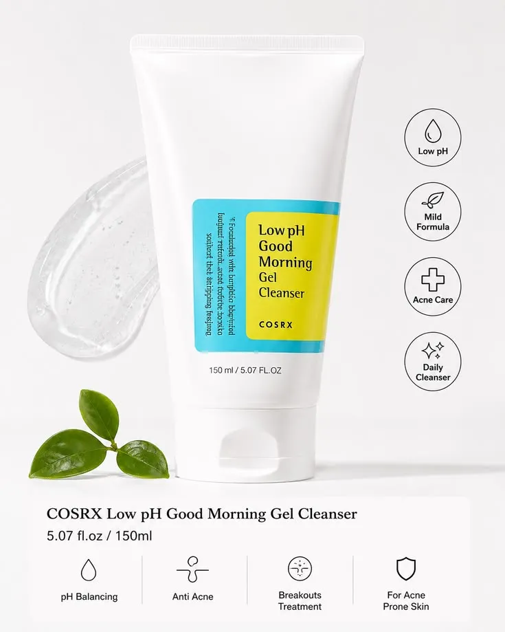 Cosrx Low pH Good Morning Cleanser 150ml Thumbnail 6 - Cosmetics