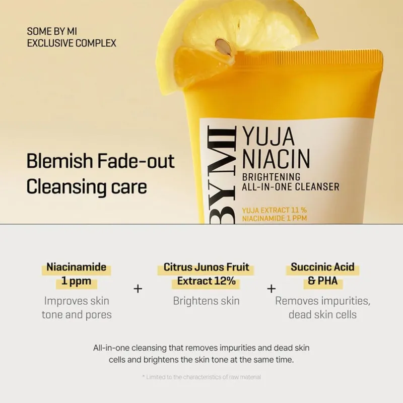 Some By Mi Yuja Niacin Brightening All-In-One Cleanser 100ml Thumbnail 3 - Cosmetics