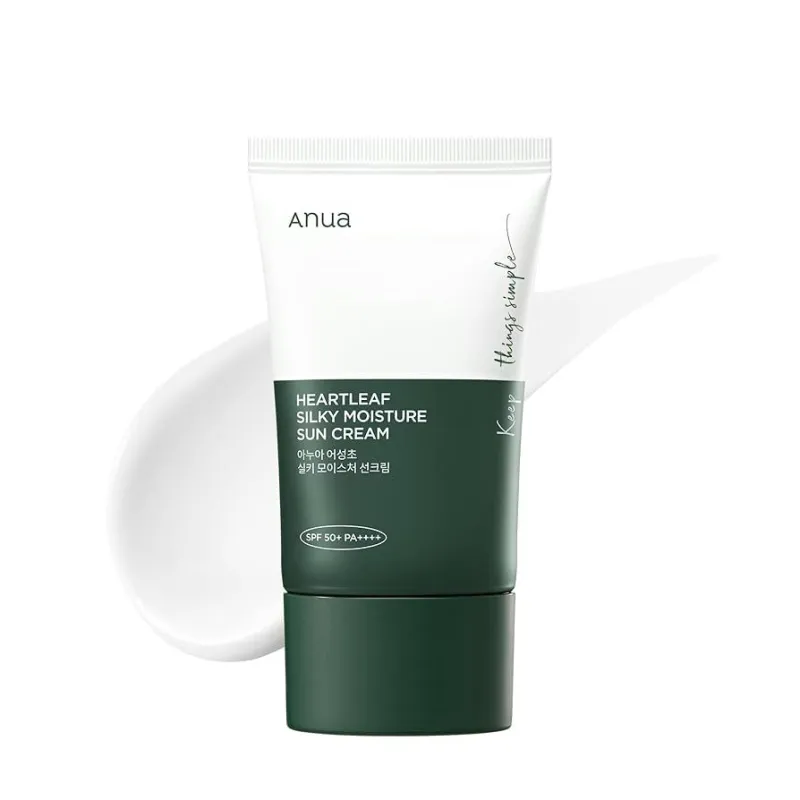 Anua Heartleaf Silky Moisture Sun Cream SPF50+ 50ml Thumbnail 3 - Cosmetics