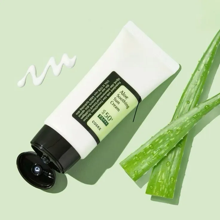 COSRX Aloe Soothing Sun Cream SPF50 PA+++ 50ml Thumbnail 2 - Cosmetics