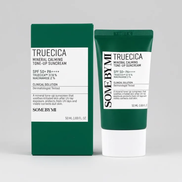 Some By Mi Truecica Mineral Calming Tone Up Suncream 50ml Thumbnail 3 - Cosmetics